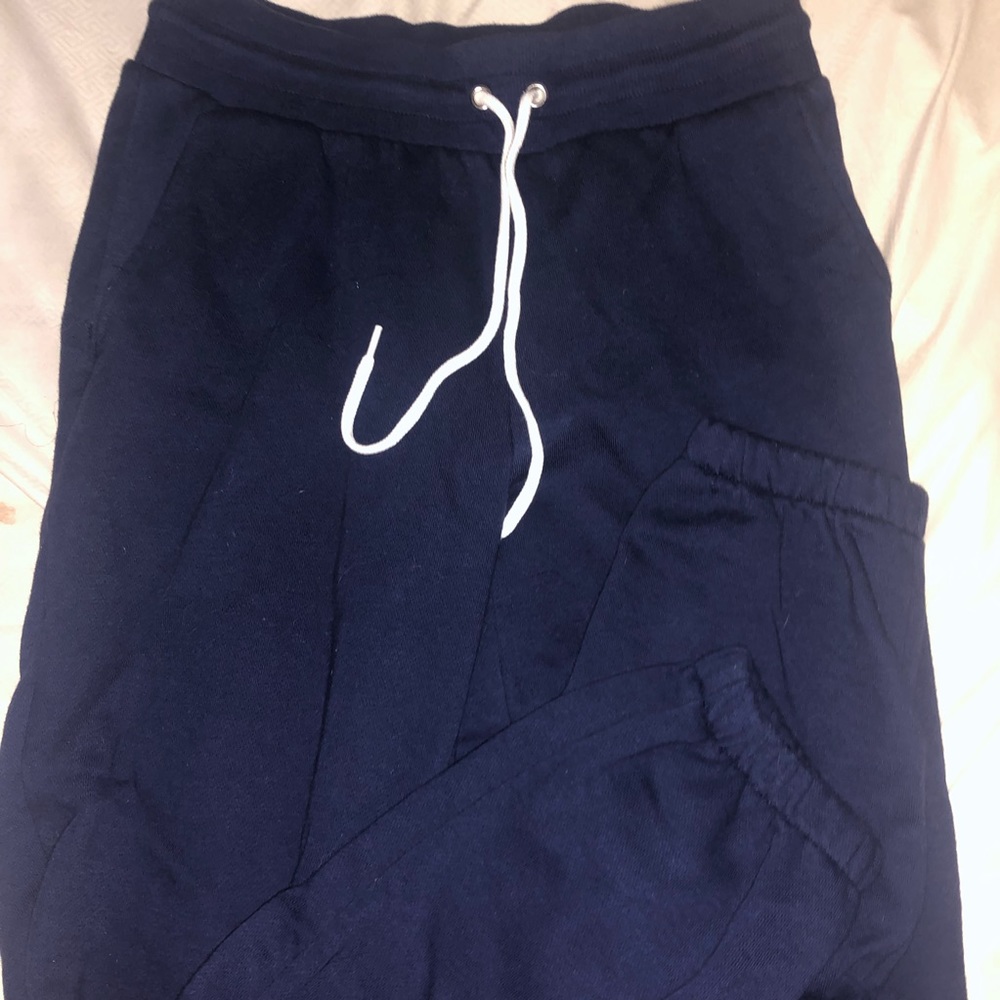 dark blue sweatpants